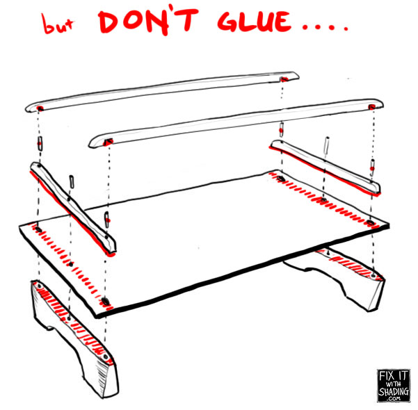 tea tray assembly axo - do not glue zones